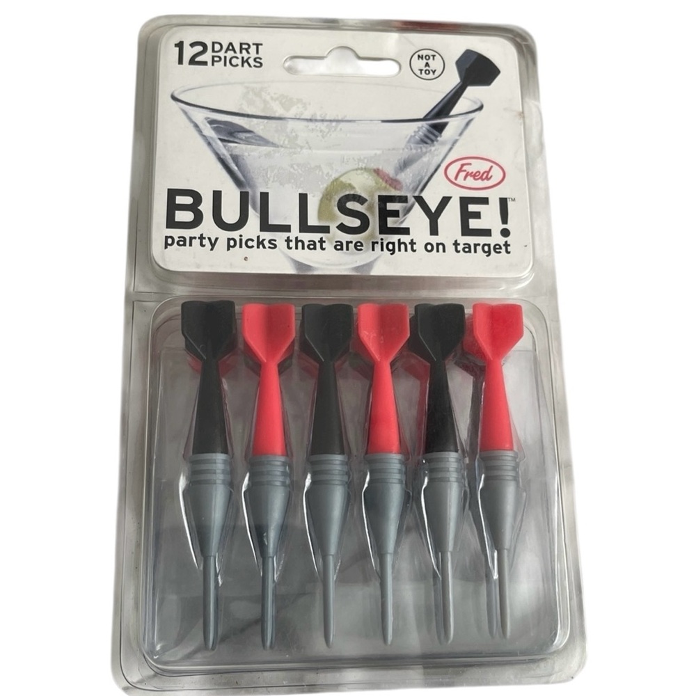 Fred “Bullseye” Set of 12 Dart Party Picks